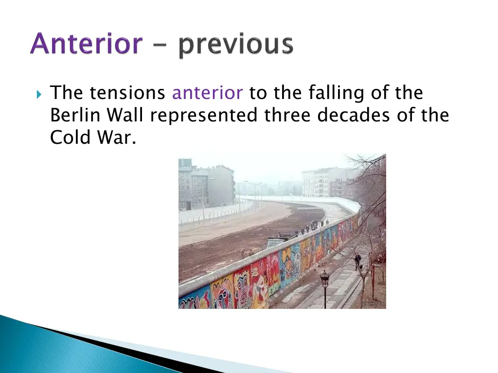 the tensions anterior to the falling