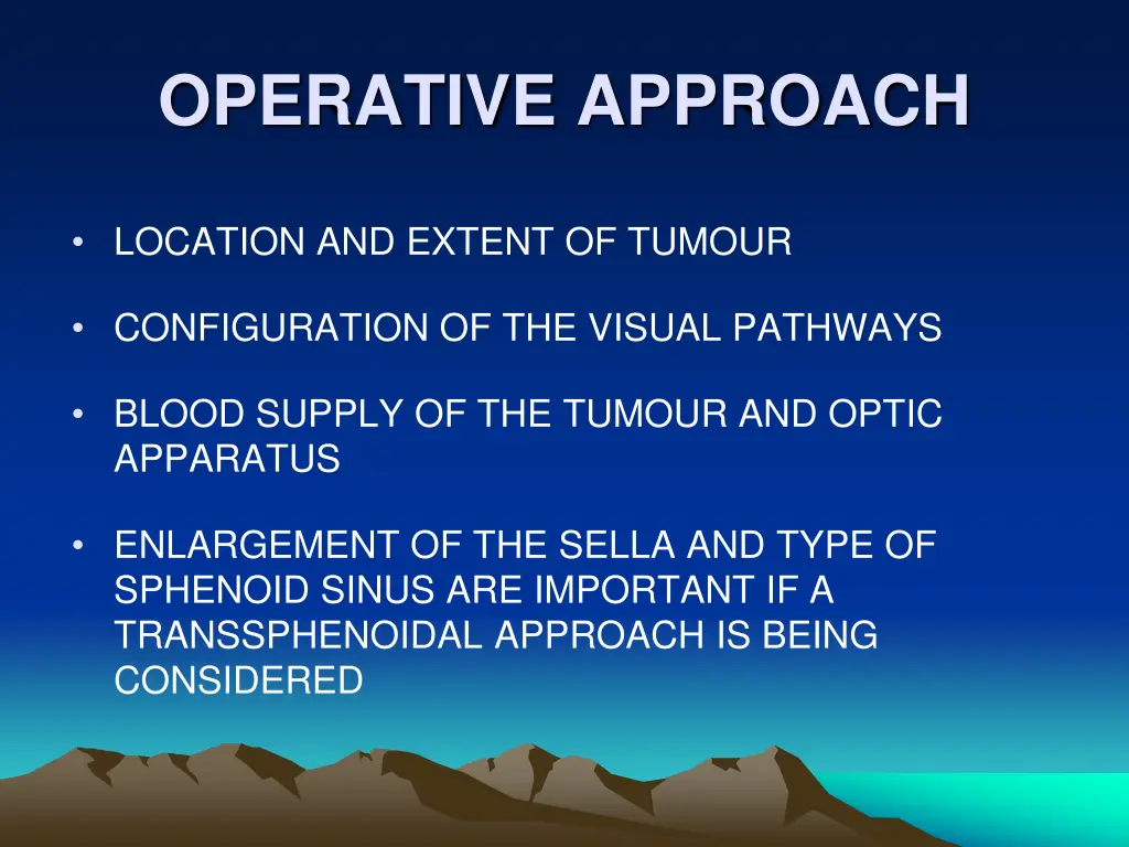 operative approach