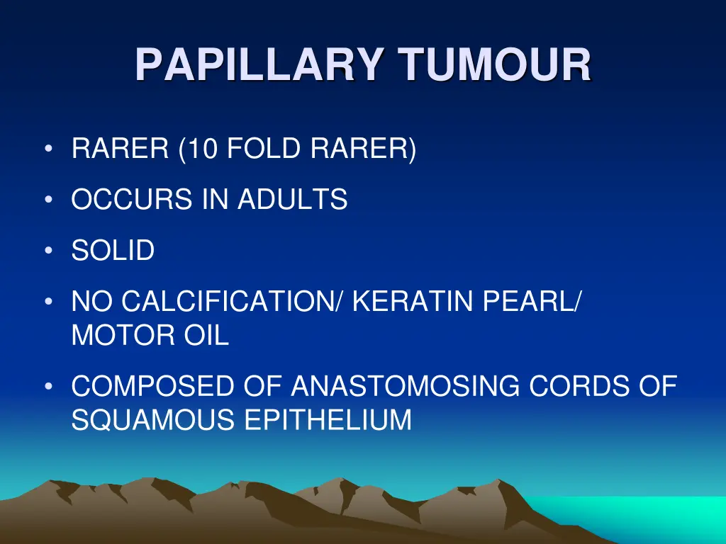 papillary tumour