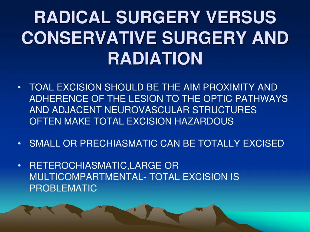 radical surgery versus conservative surgery