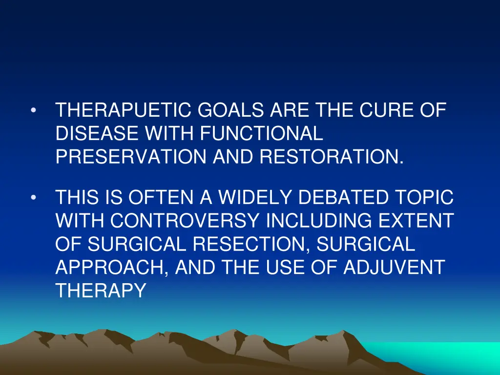 therapuetic goals are the cure of disease with