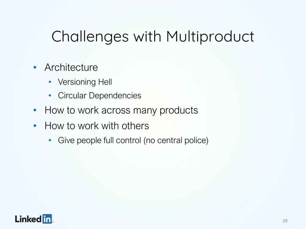 challenges with multiproduct