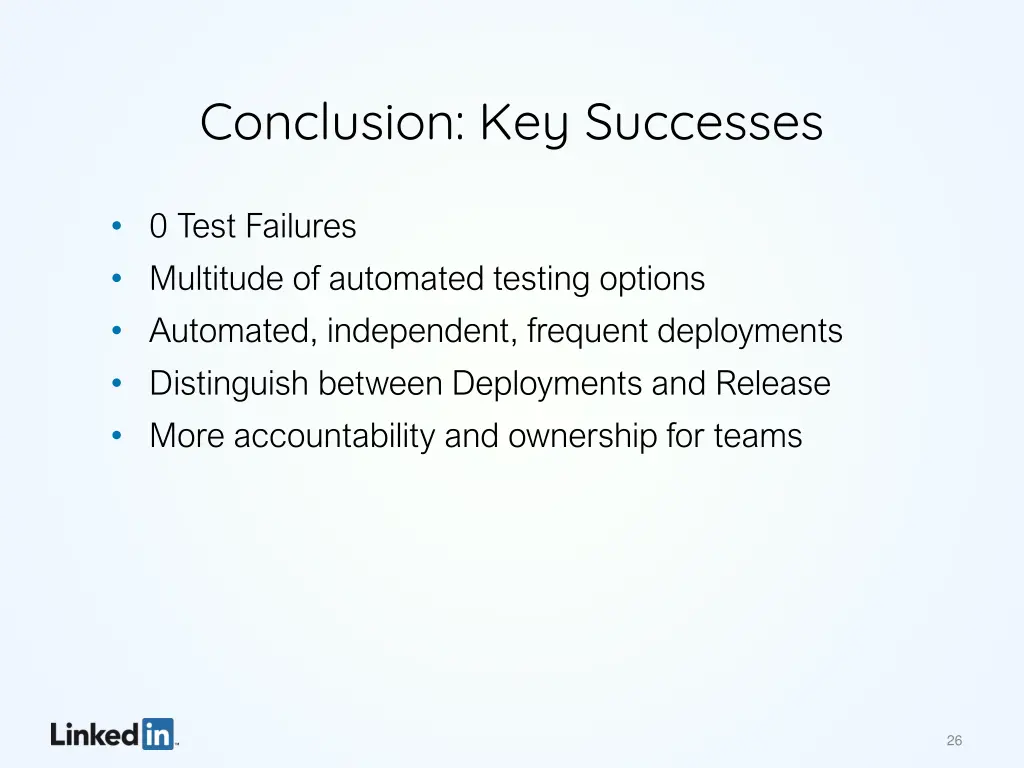 conclusion key successes