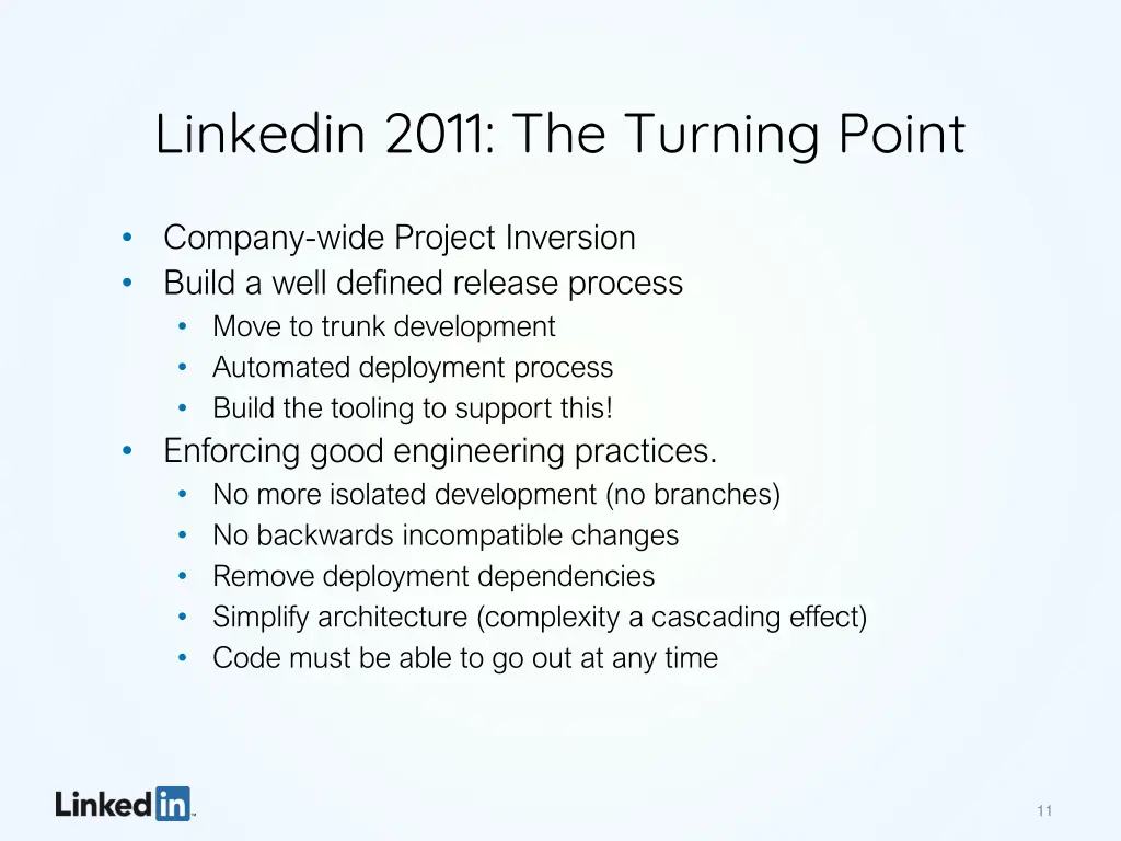 linkedin 2011 the turning point