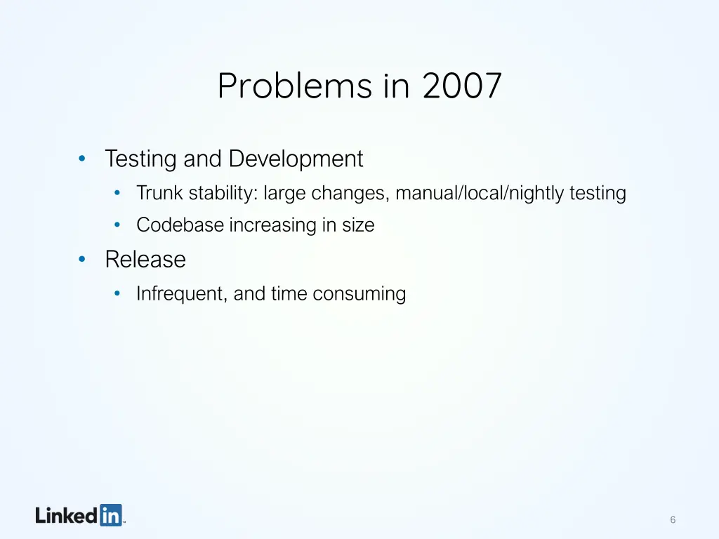 problems in 2007