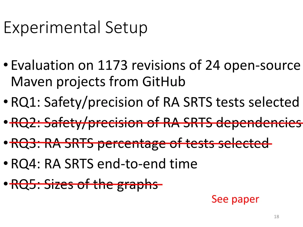 experimental setup