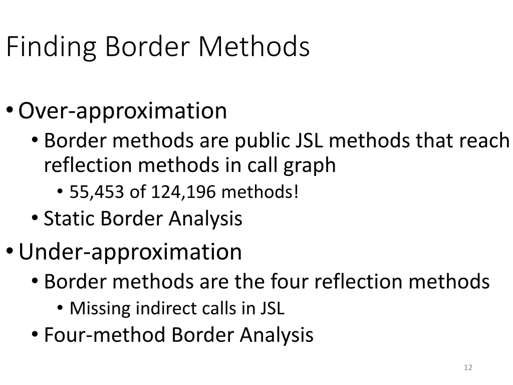 finding border methods