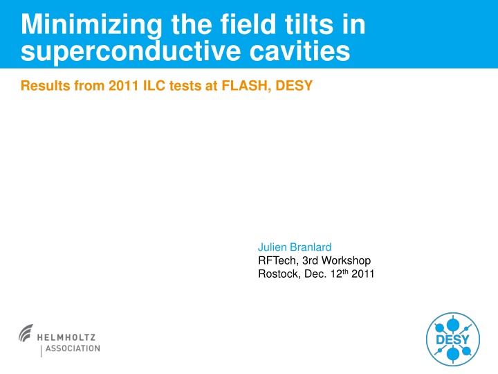 minimizing the field tilts in superconductive