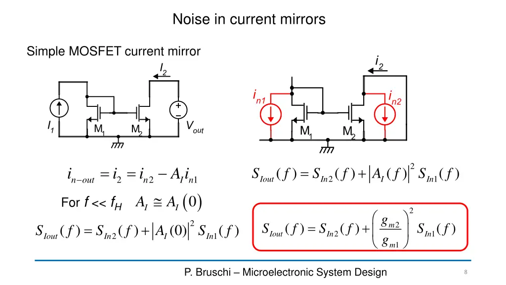 noise in current mirrors