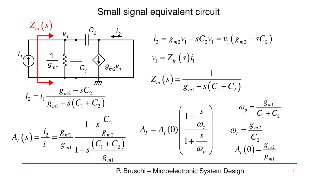 small signal equivalent circuit