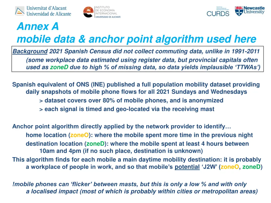 annex a mobile data anchor point algorithm used