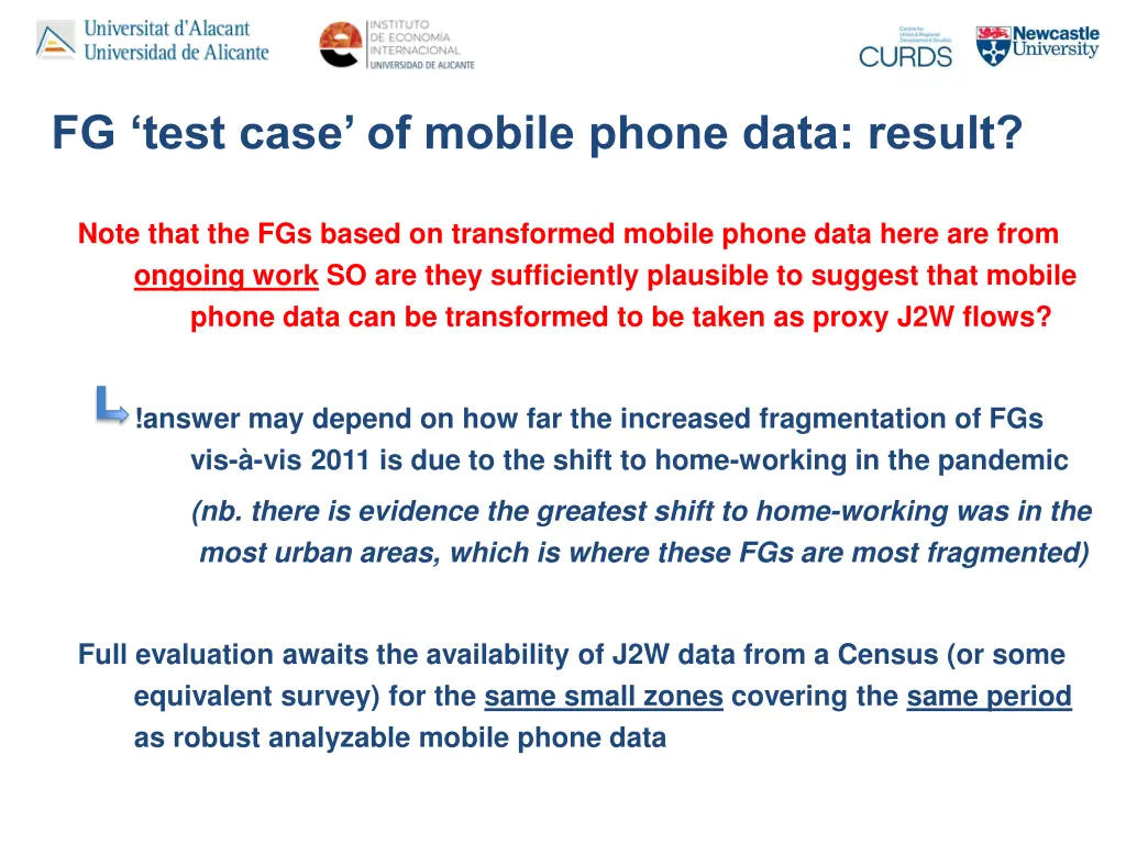 fg test case of mobile phone data result