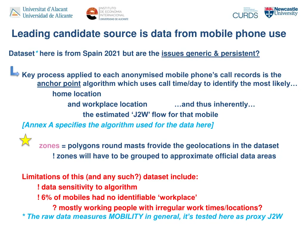 leading candidate source is data from mobile