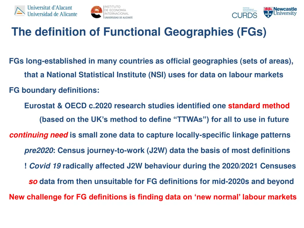 the definition of functional geographies fgs