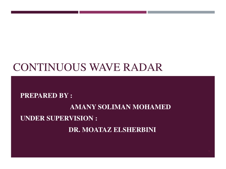 continuous wave radar