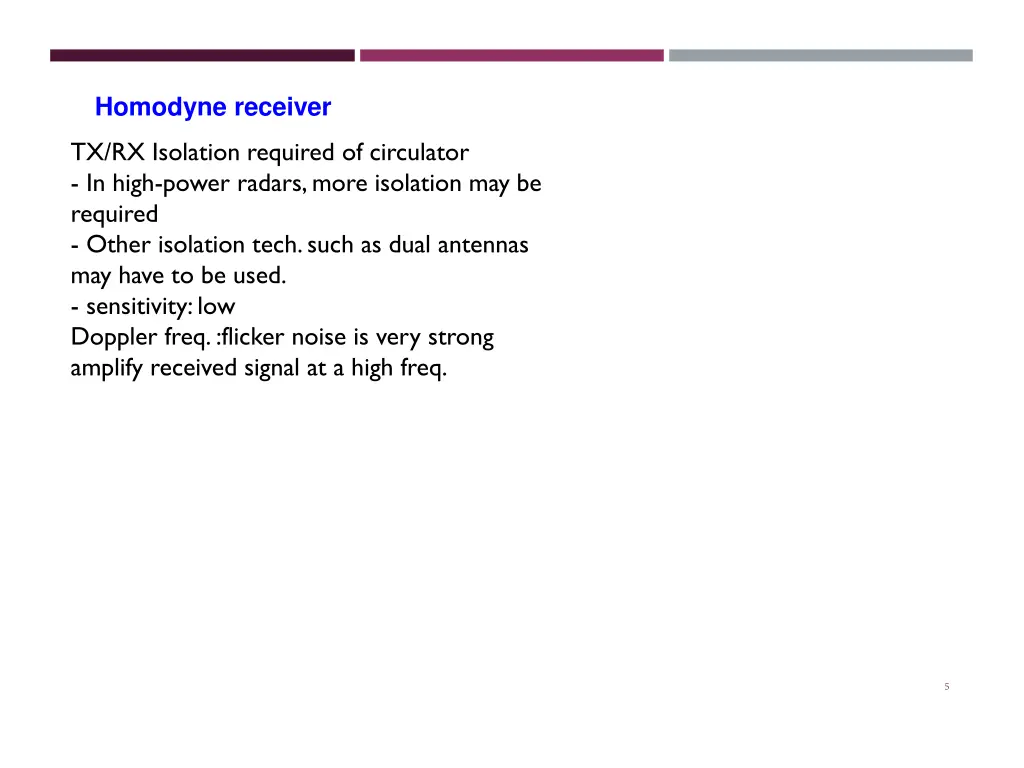 homodyne receiver