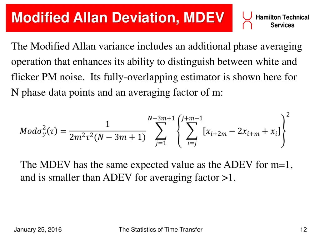 modified allan deviation mdev