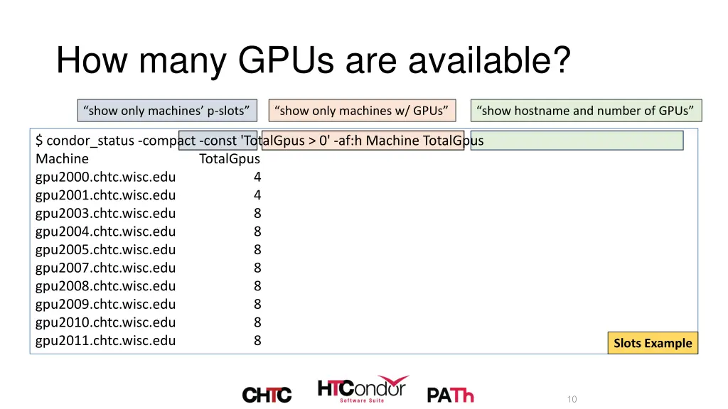 how many gpus are available