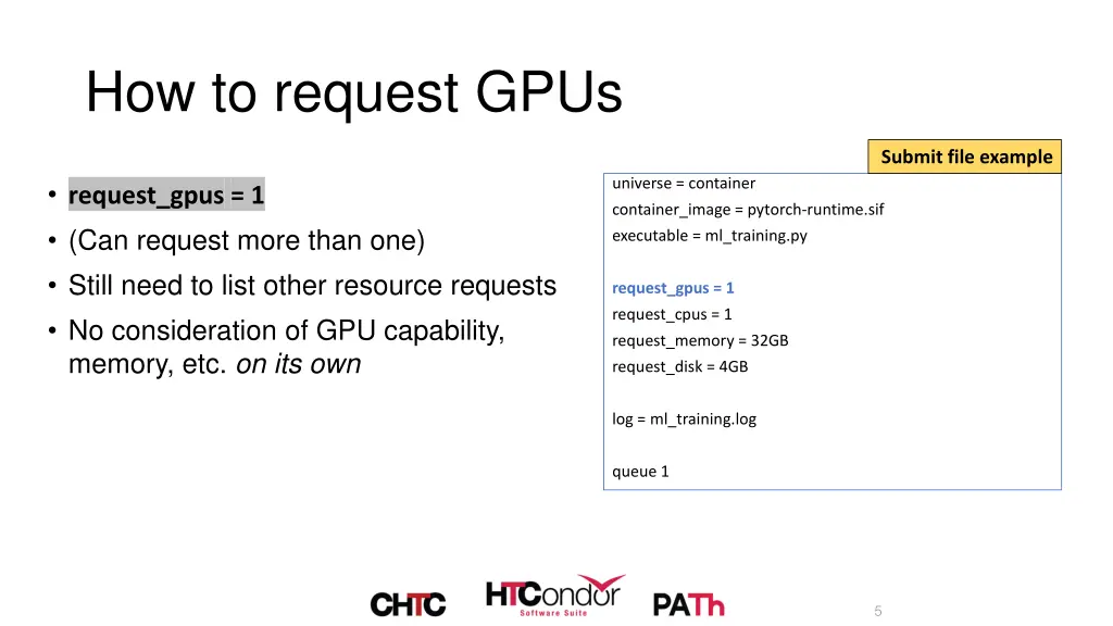 how to request gpus