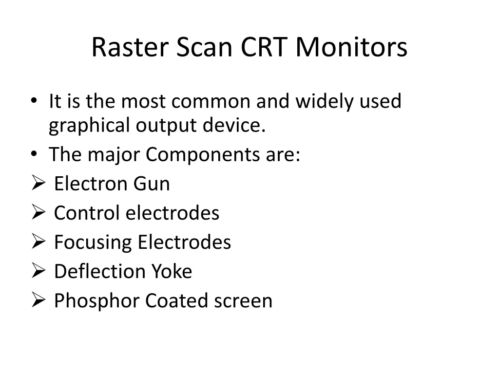 raster scan crt monitors 1