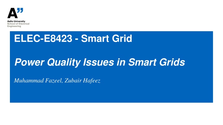 elec e8423 smart grid