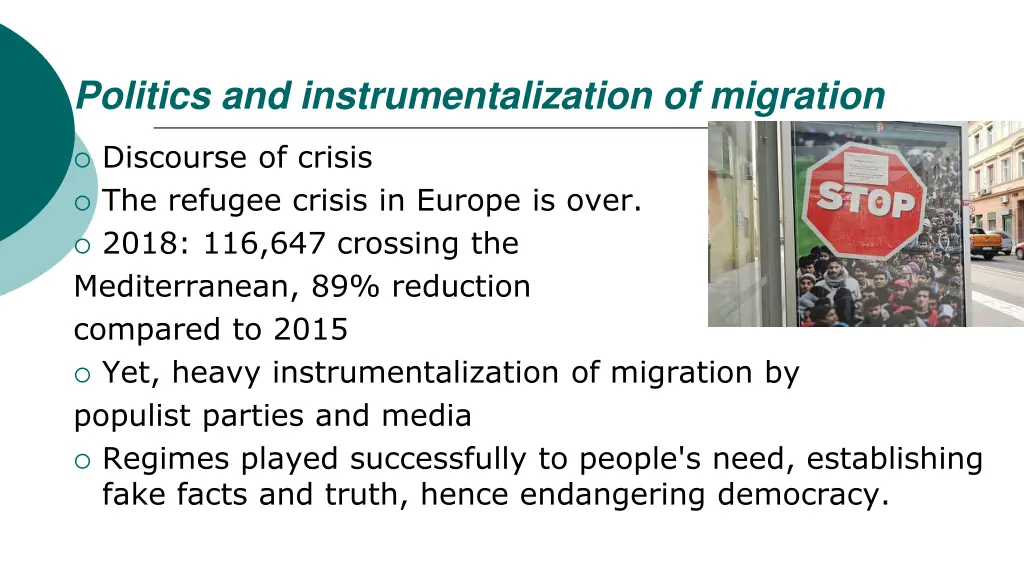 politics and instrumentalization of migration