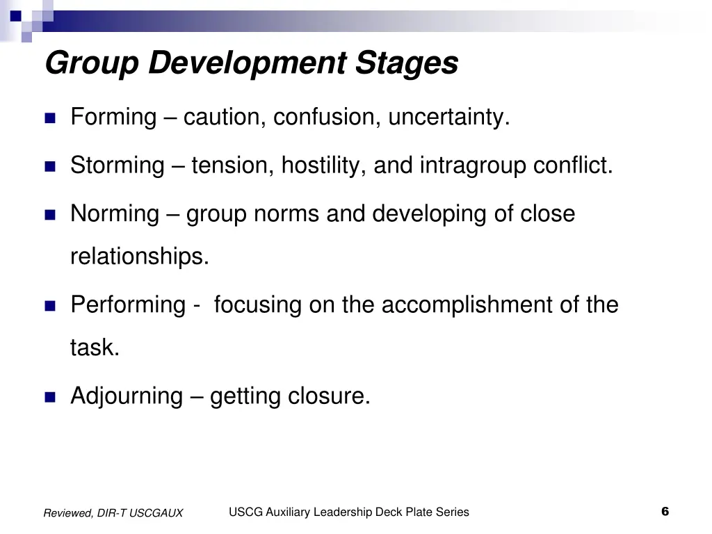 group development stages