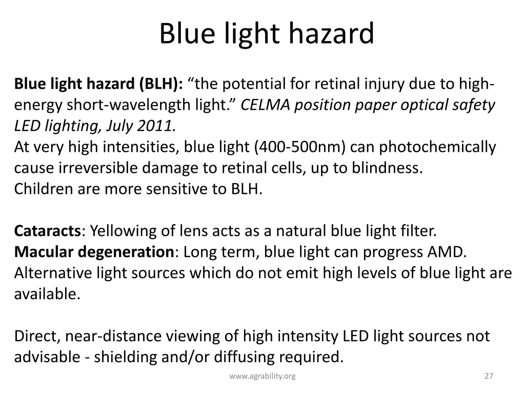 blue light hazard