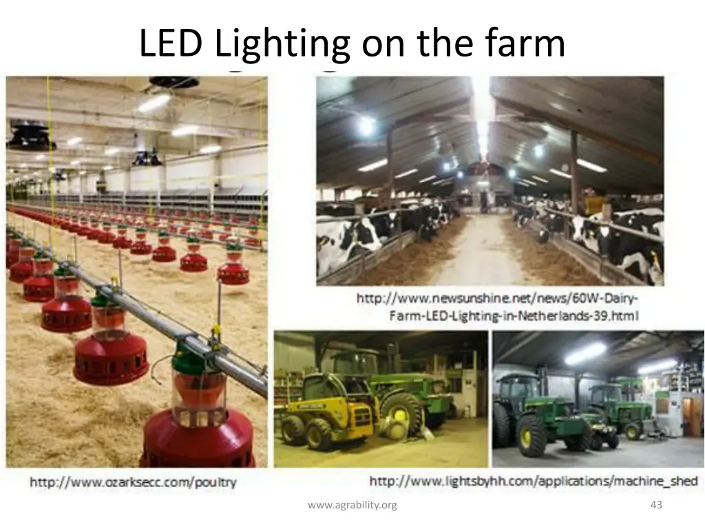 led lighting on the farm