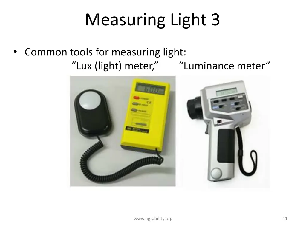 measuring light 3