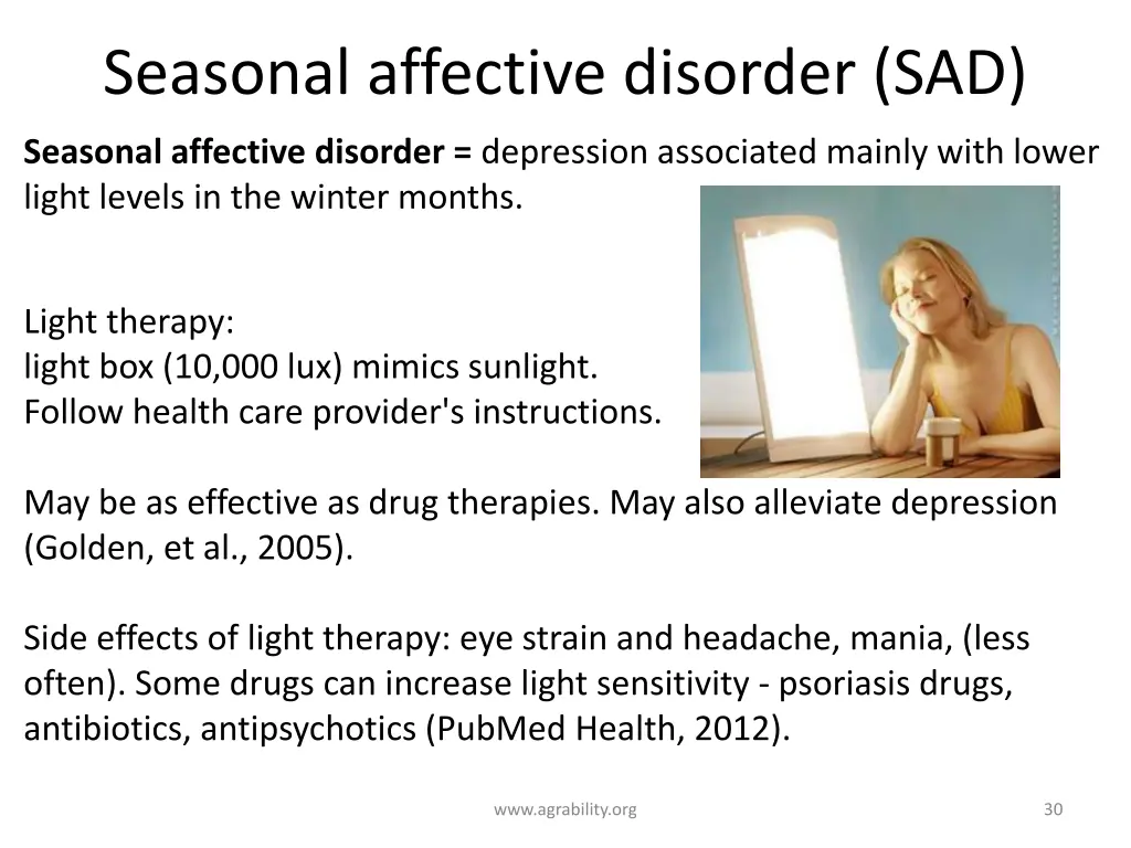 seasonal affective disorder sad