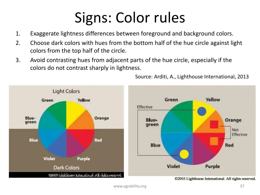 signs color rules