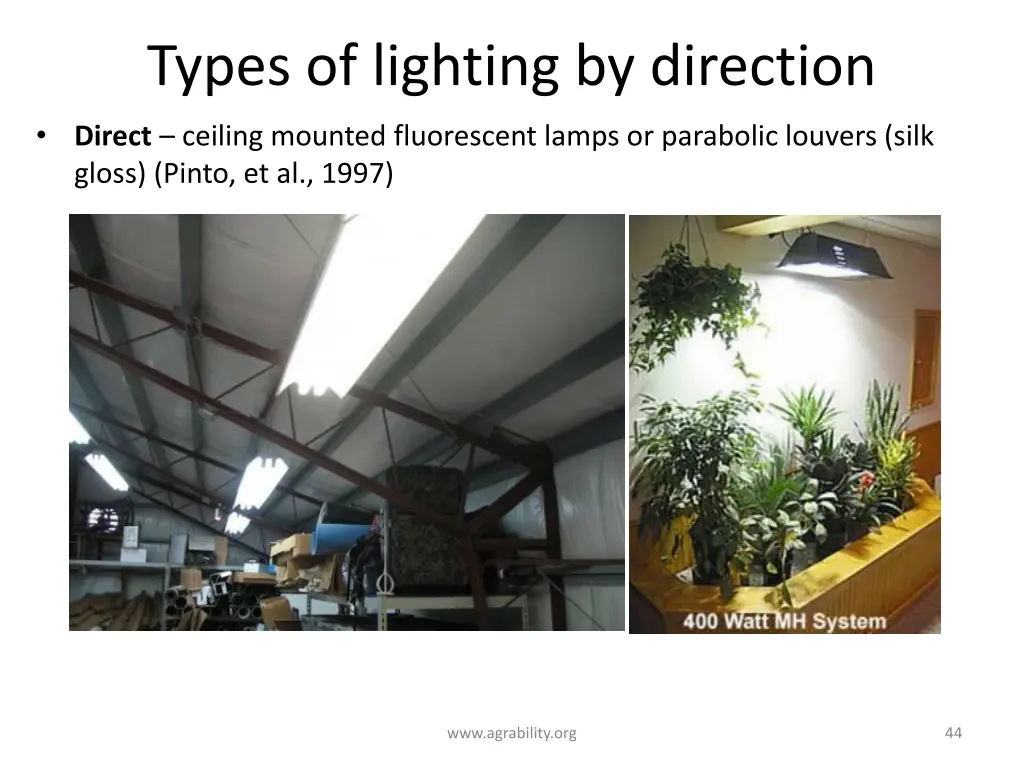 types of lighting by direction