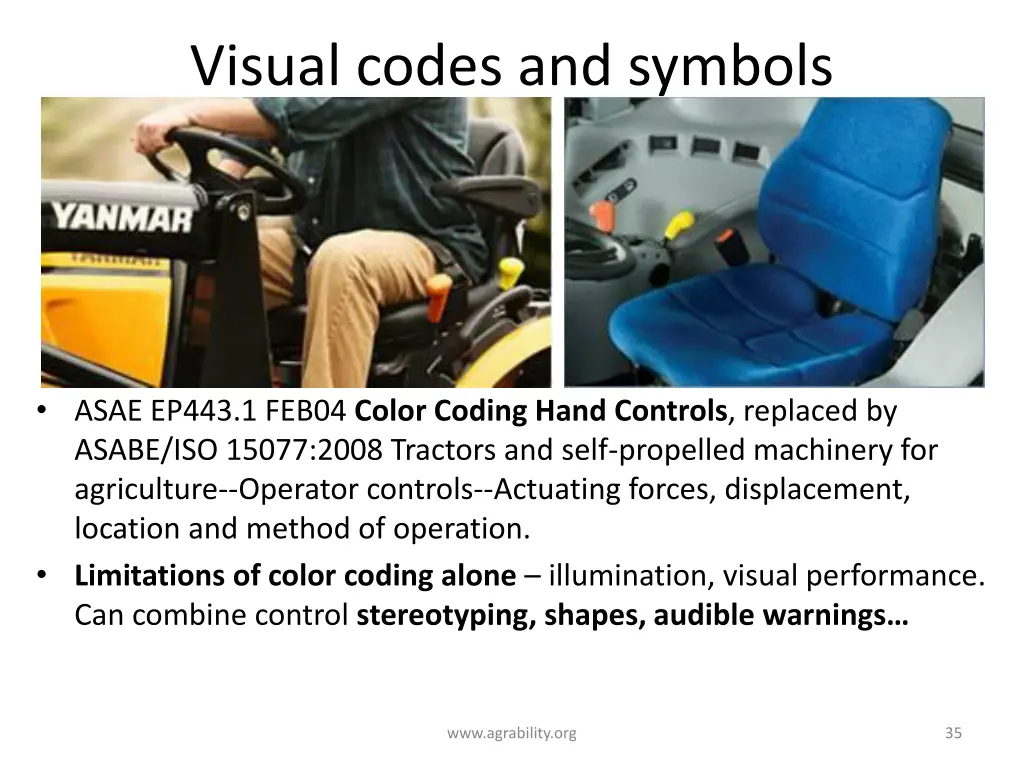 visual codes and symbols