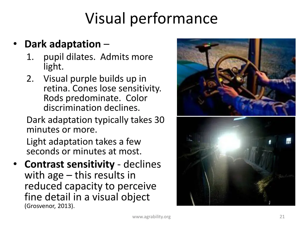 visual performance