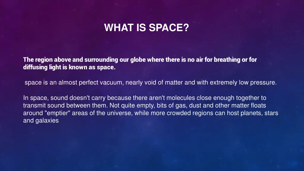 what is space