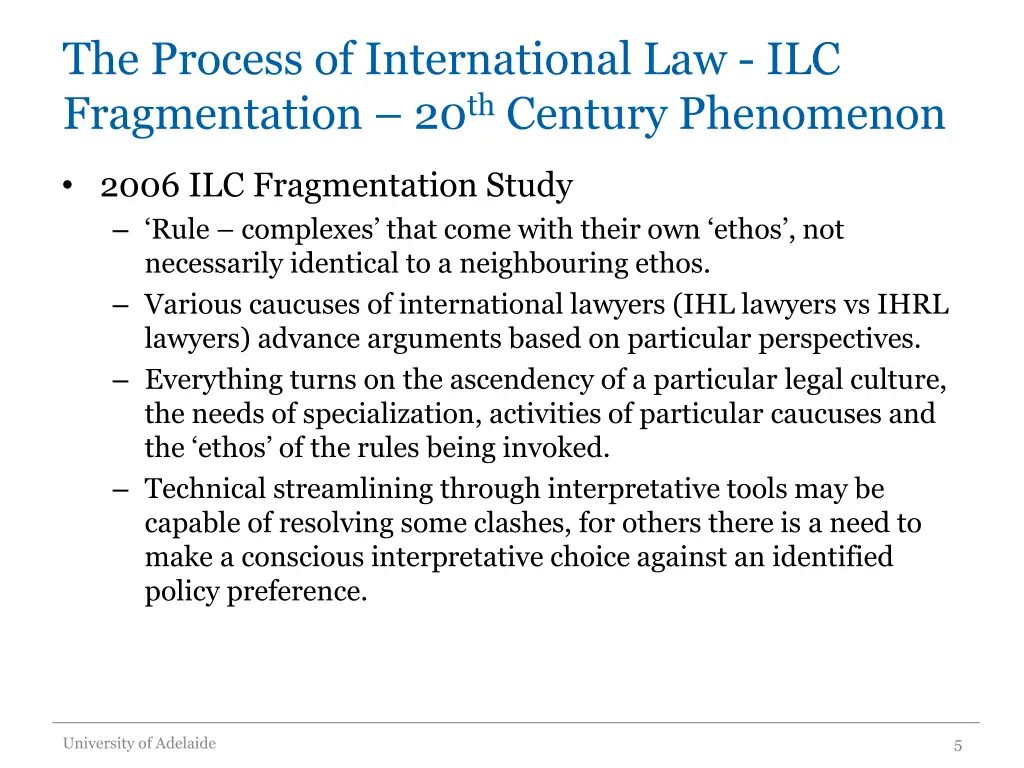 the process of international