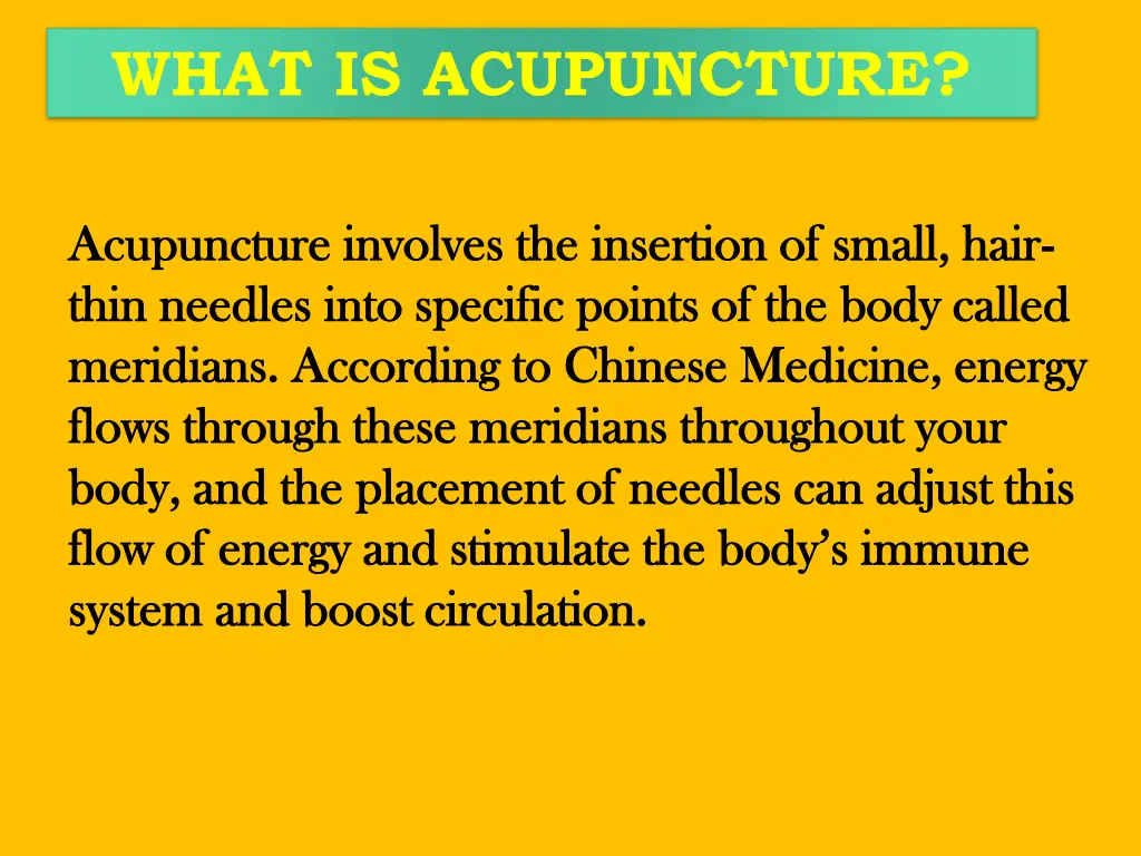 what is acupuncture