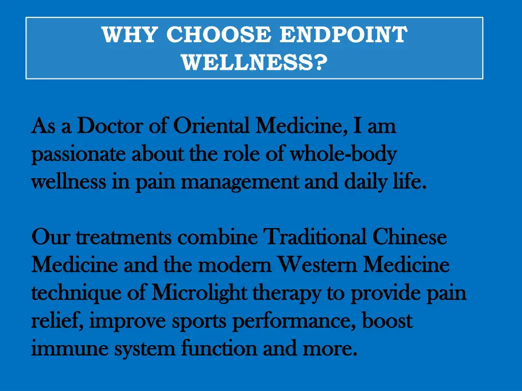 why choose endpoint wellness