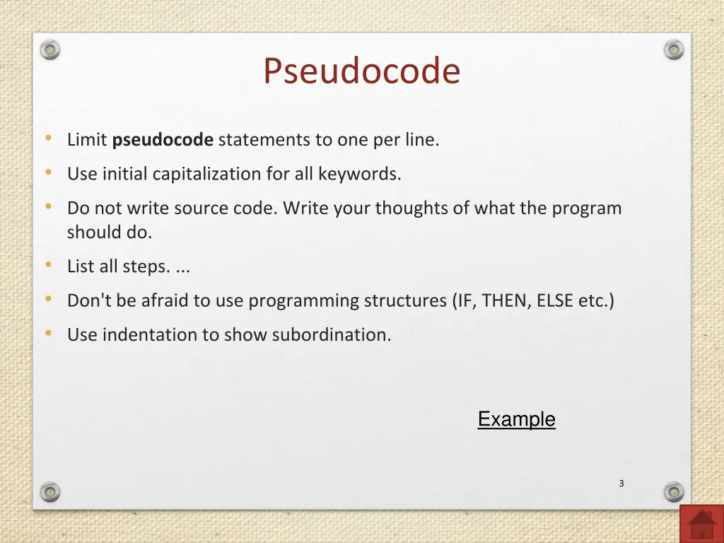 pseudocode