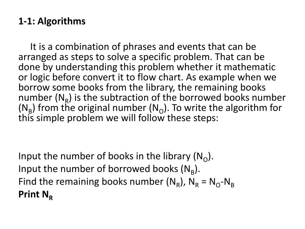 1 1 algorithms