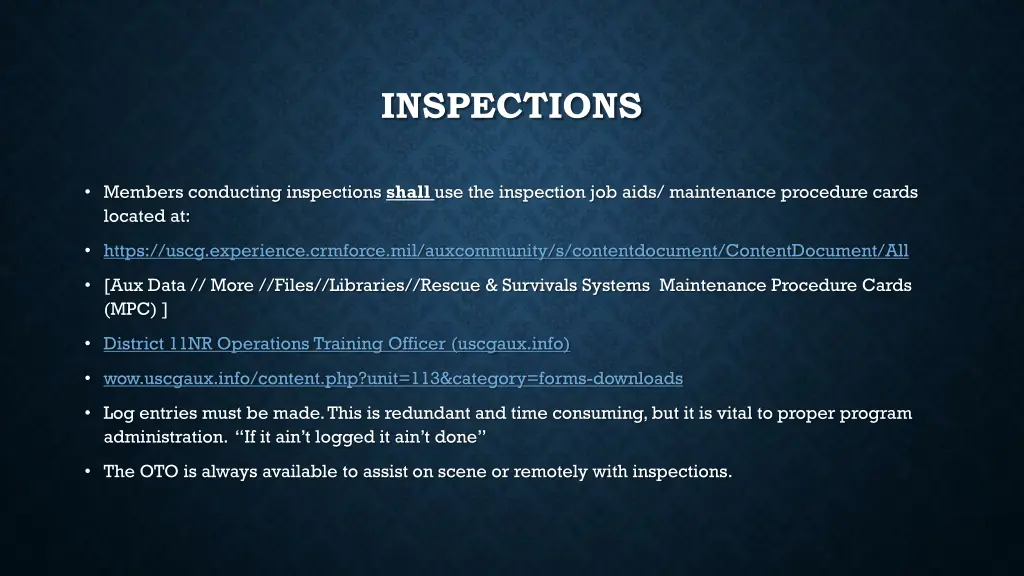 inspections 1