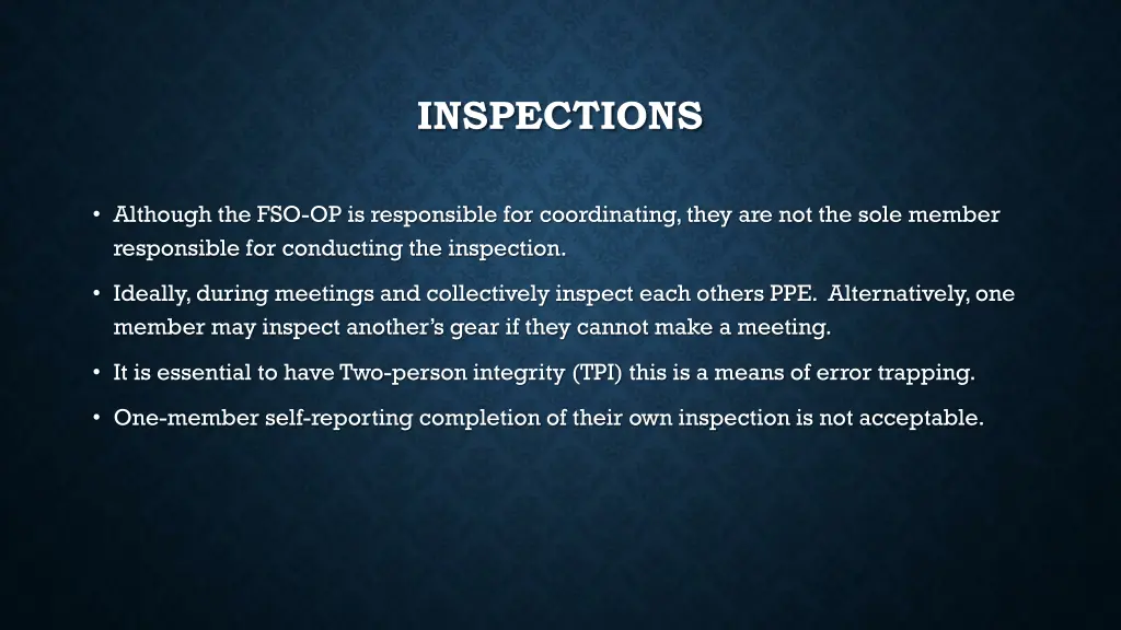 inspections