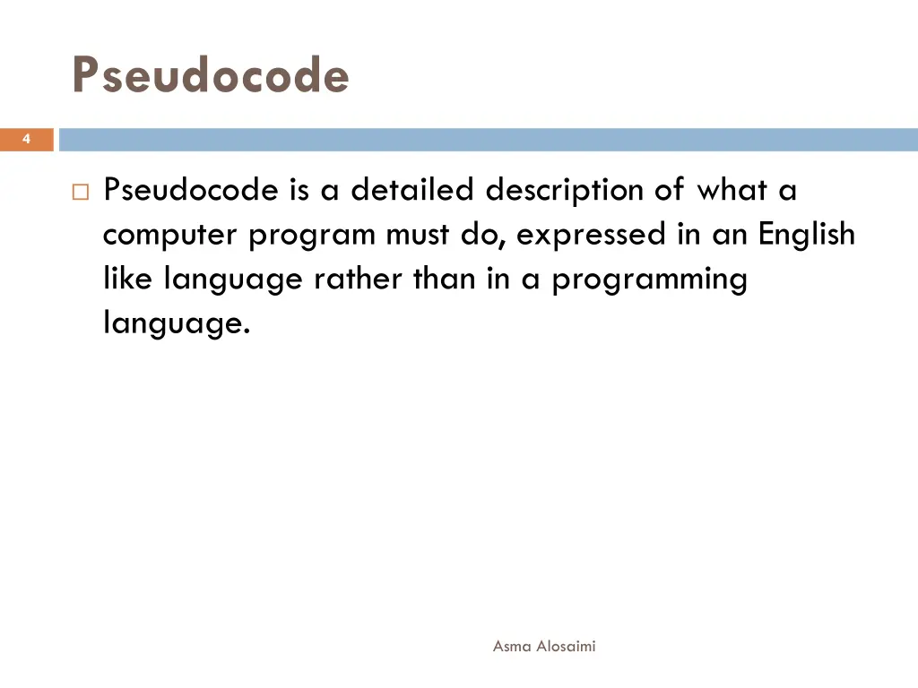 pseudocode