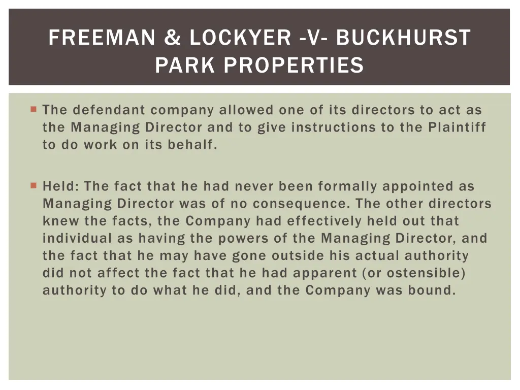 freeman lockyer v buckhurst park properties