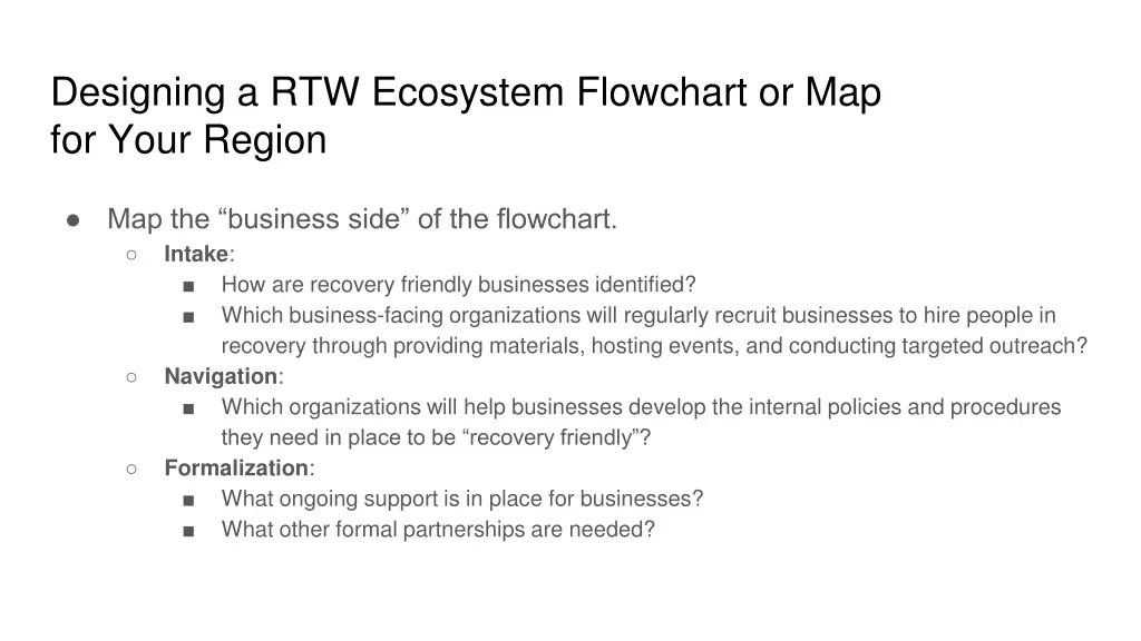 designing a rtw ecosystem flowchart 1