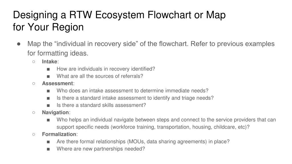 designing a rtw ecosystem flowchart