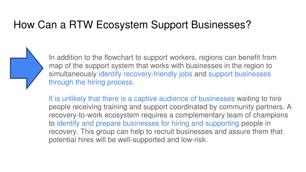 how can a rtw ecosystem support businesses