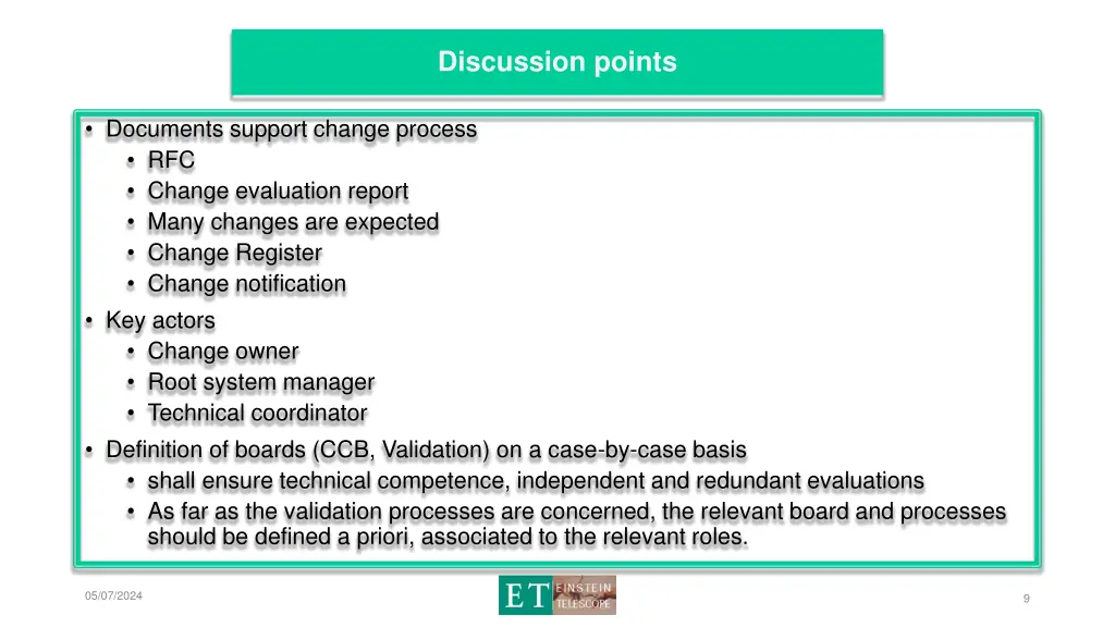 discussion points