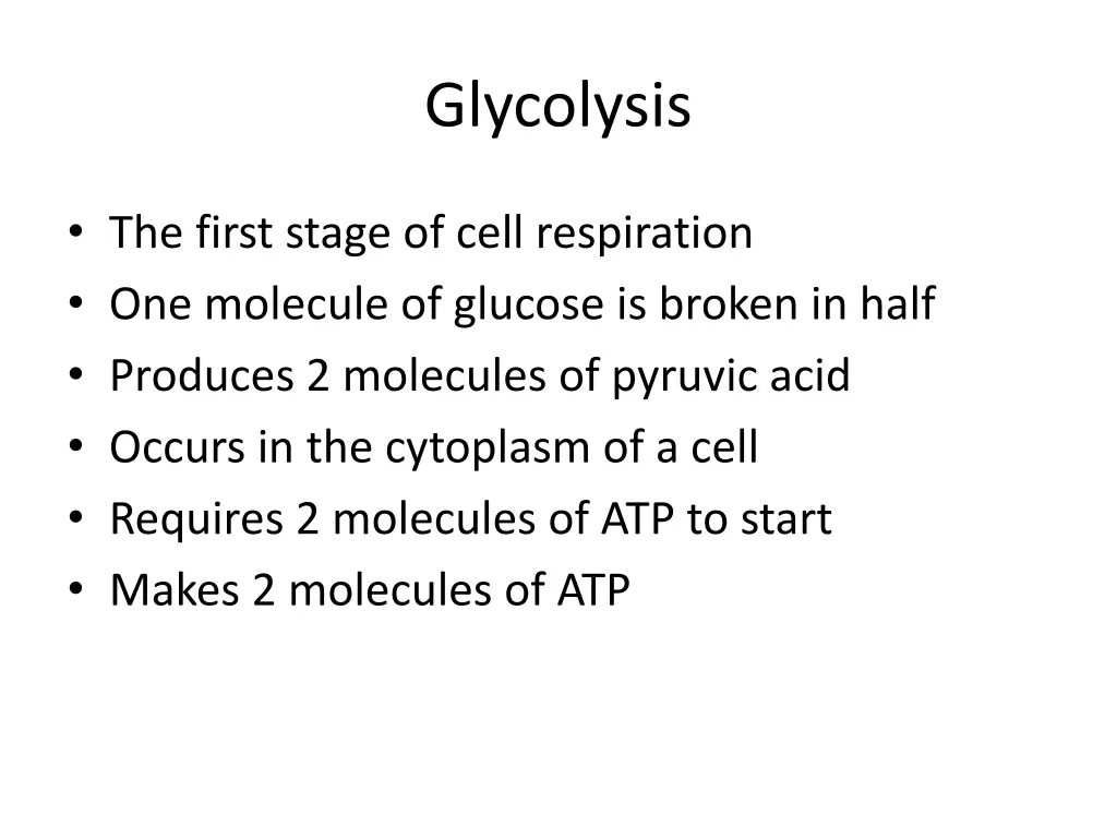 glycolysis